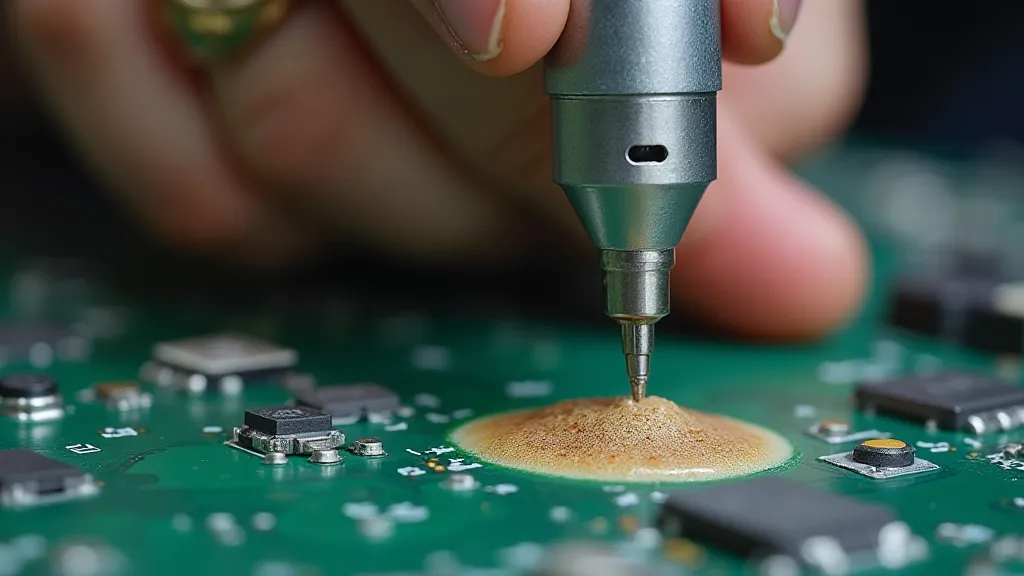 Using a desoldering pump to remove old solder