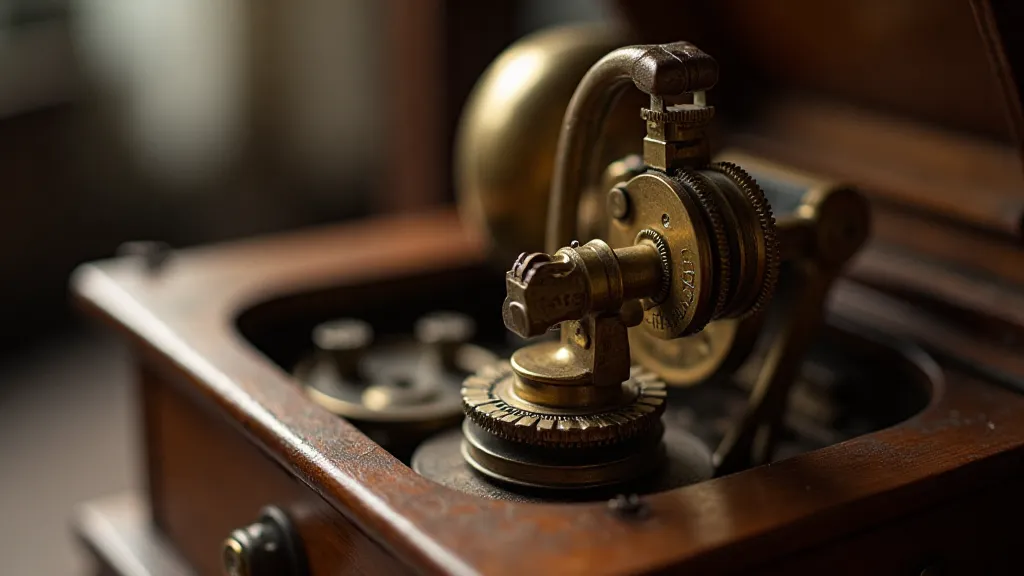 Vintage Edison phonograph gears