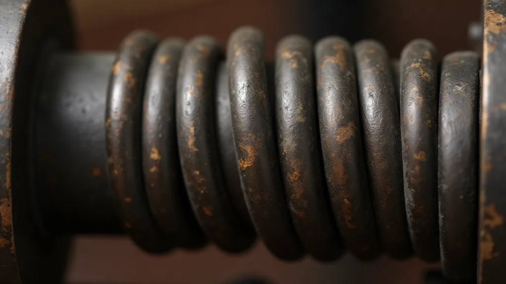 Close-up of a phonograph mainspring