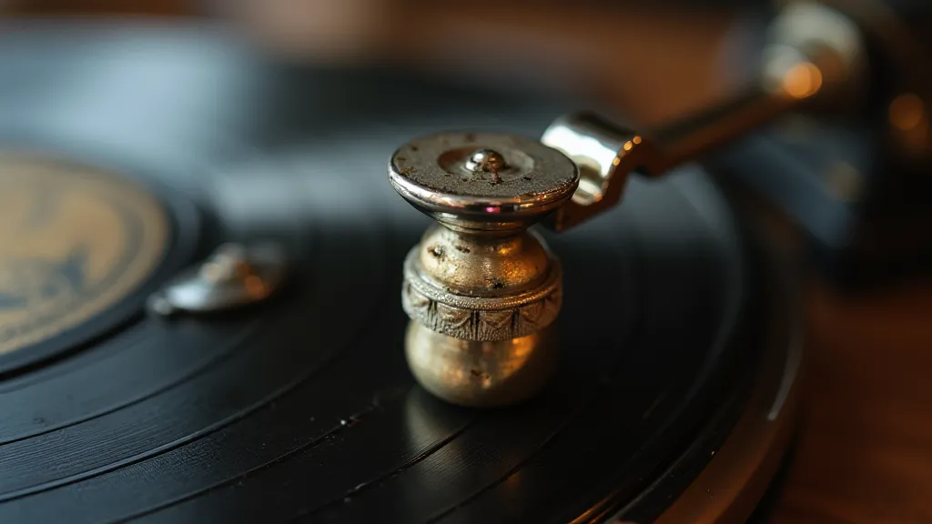 Oil being applied to a restored phonograph arm
