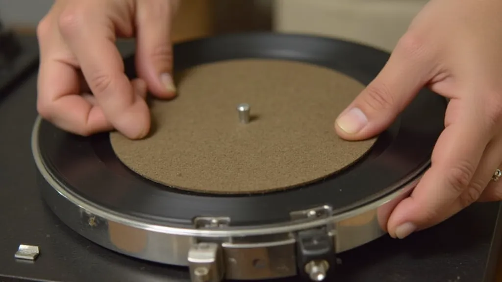 Replacing the brake pad on a vintage phonograph