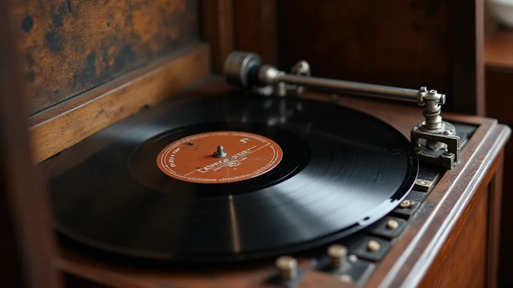 Phonograph playing a record after field coil restoration