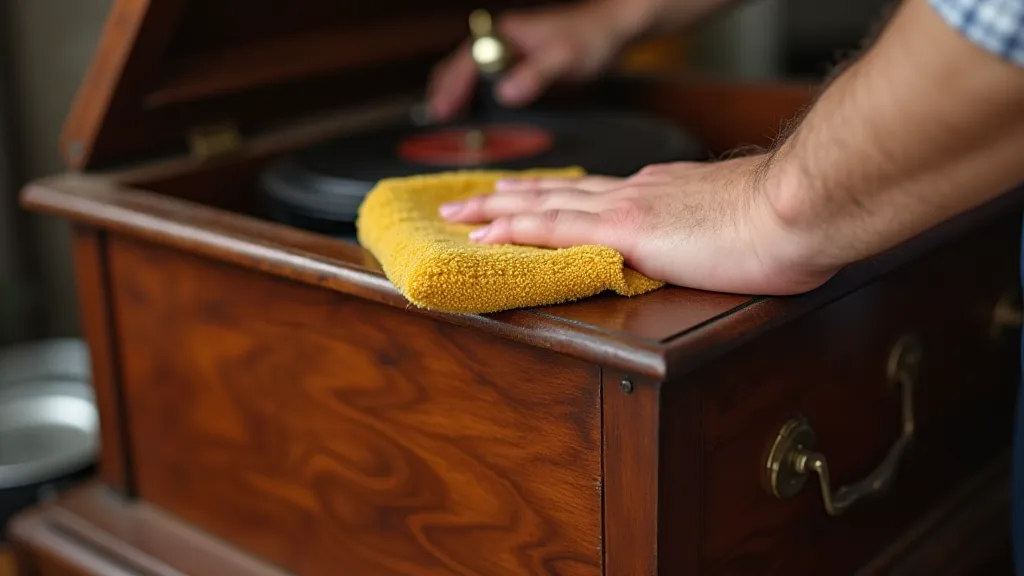 Polishing a phonograph cabinet to a shine