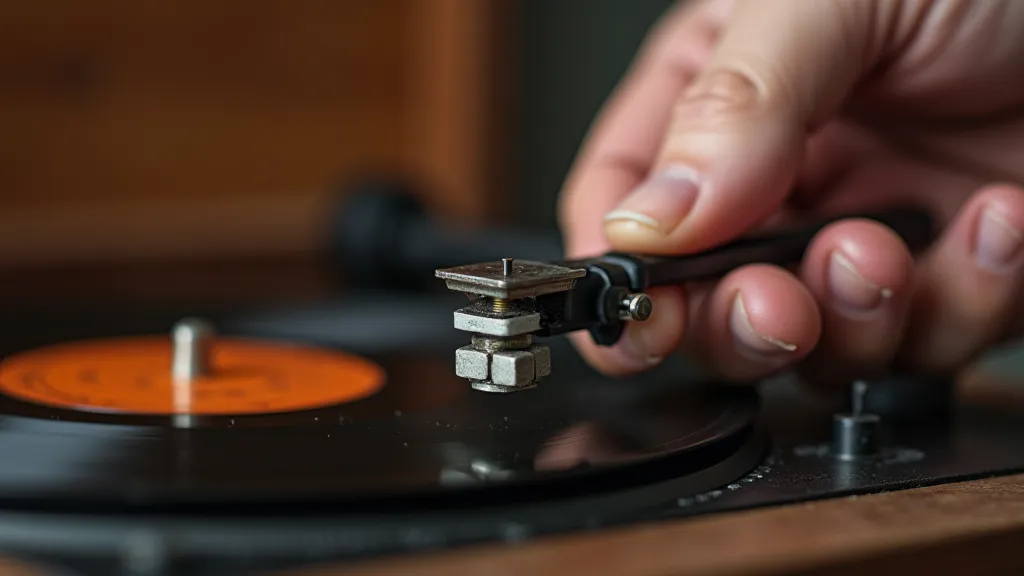 Removing an old phonograph needle